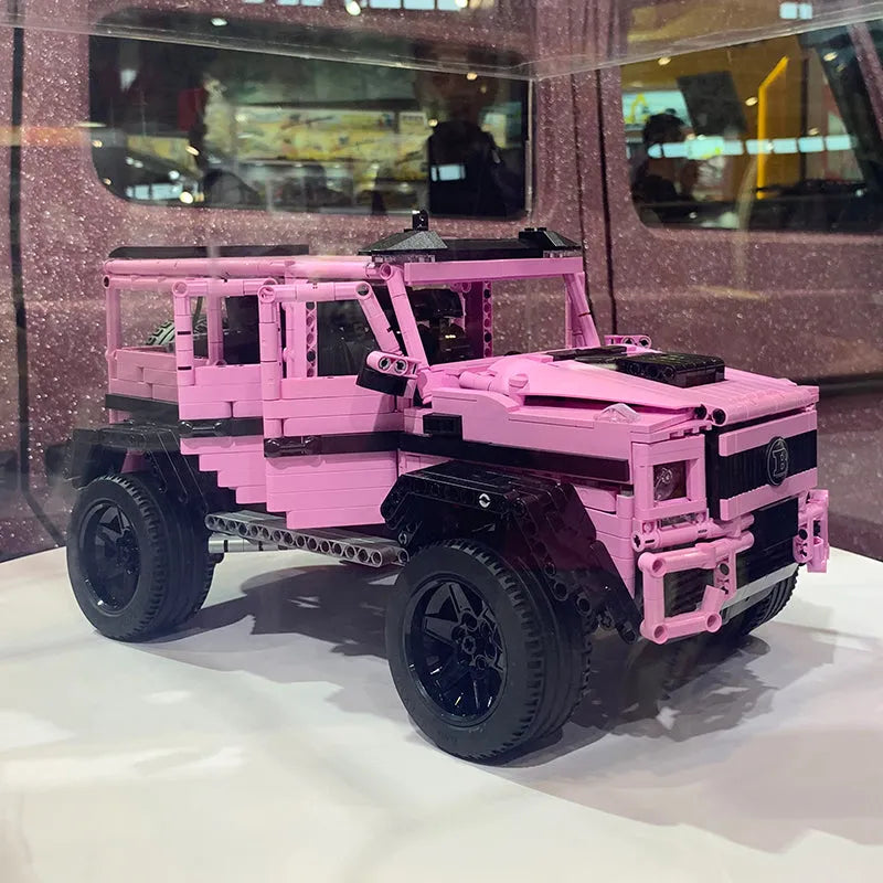 Building Blocks MOC Tech Expert King Kong Barbie Pink SUV Bricks Toy J903 Construction Set Toys - 9
