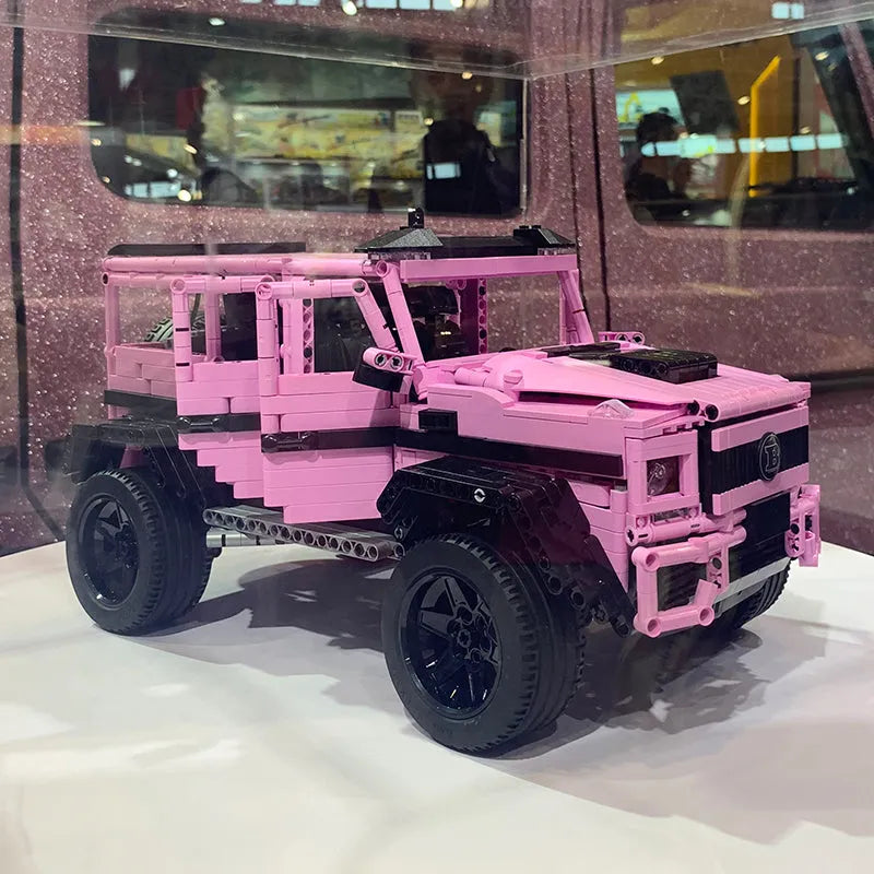 Building Blocks MOC Tech Expert King Kong Barbie Pink SUV Bricks Toy J903 - 9