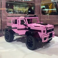 Thumbnail for Building Blocks MOC Tech Expert King Kong Barbie Pink SUV Bricks Toy J903 Construction Set Toys - 9