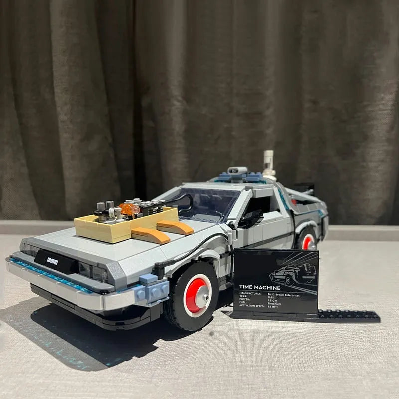 Building Blocks MOC Tech Experts DeLorean DMC - 12 Back To The Future Car Bricks Toy - 11