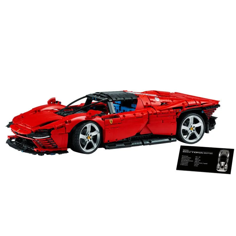 Building Blocks Tech MOC Ferrari Daytona SP3 81998 Racing Hyper Car Bricks Toy - 2