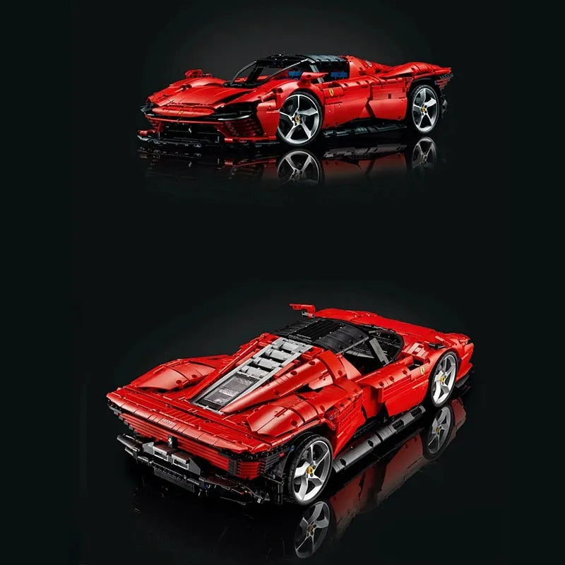 Building Blocks Tech MOC Ferrari Daytona SP3 81998 Racing Hyper Car Bricks Toy - 14