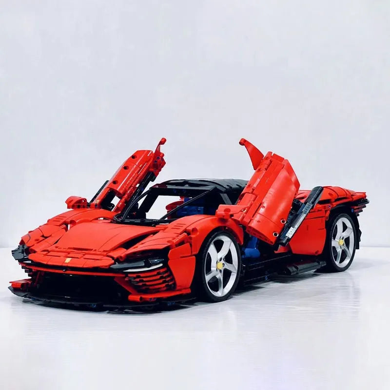 Building Blocks Tech MOC Ferrari Daytona SP3 81998 Racing Hyper Car Bricks Toy - 3