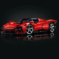 Thumbnail for Building Blocks Tech MOC Ferrari Daytona SP3 81998 Racing Hyper Car Bricks Toy - 11