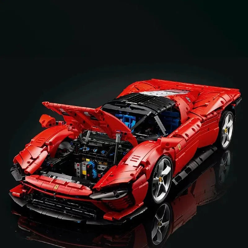 Building Blocks Tech MOC Ferrari Daytona SP3 81998 Racing Hyper Car Bricks Toy - 16