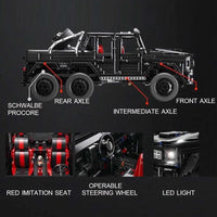 Thumbnail for Building Blocks Tech MOC J901 Off-Road LAND CRUISER AMG SUV Bricks Toy - 15