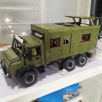 Thumbnail for Building Blocks Tech MOC J907 Off - Road Unimog RV Truck Bricks Toys - 10