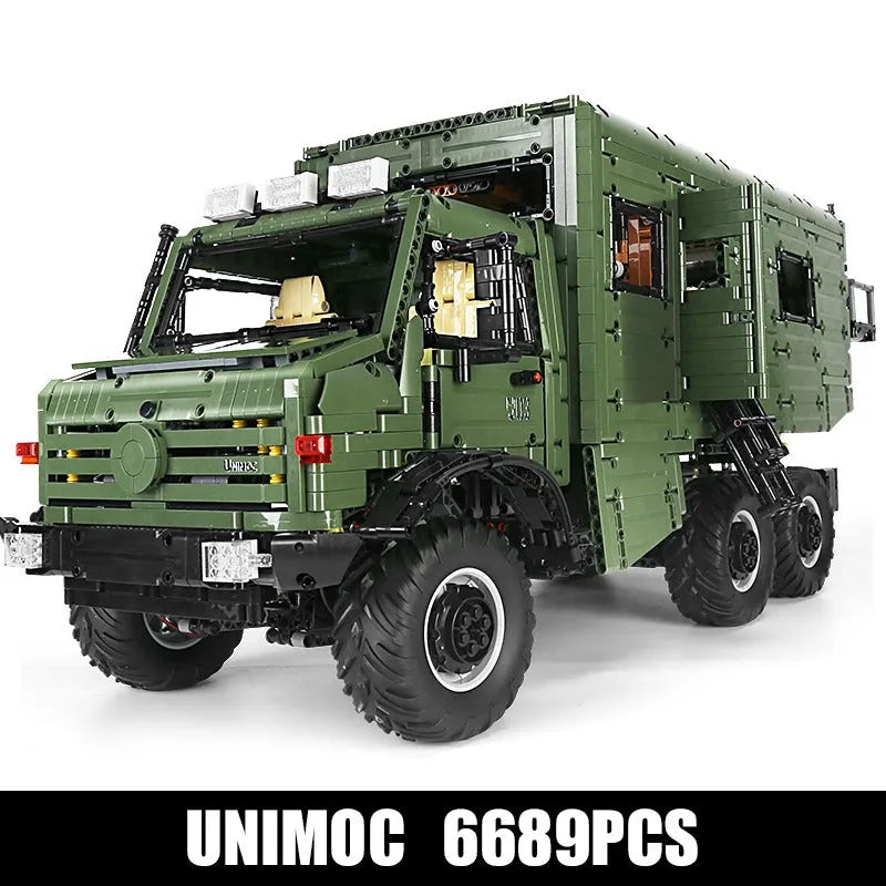 Building Blocks Tech MOC J907 Off - Road Unimog RV Truck Bricks Toys - 2