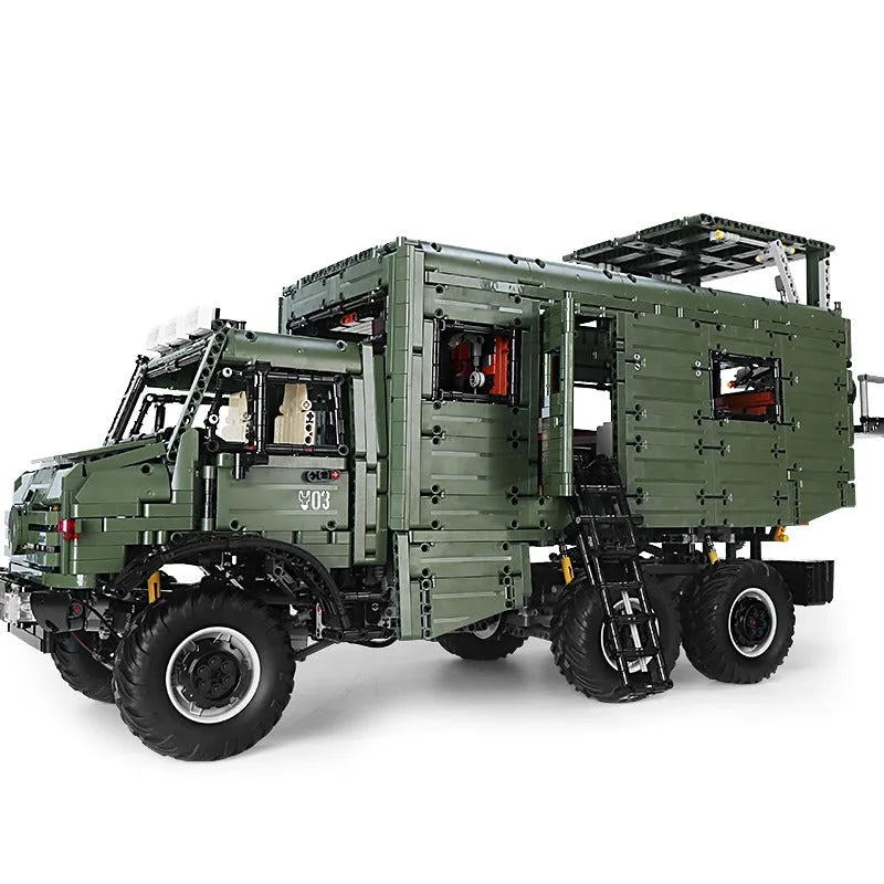 Building Blocks Tech MOC J907 Off-Road Unimog RV Truck Bricks Toys - 6
