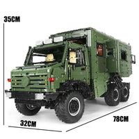 Thumbnail for Building Blocks Tech MOC J907 Off - Road Unimog RV Truck Bricks Toys - 7