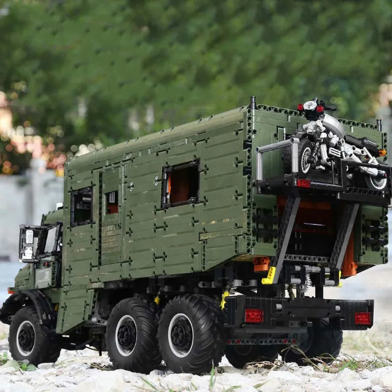 Building Blocks Tech MOC J907 Off - Road Unimog RV Truck Bricks Toys - 8