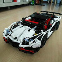 Thumbnail for Building Blocks Tech MOC Lambo Aventador LP 720 Sports Car Bricks Toy 93004 Construction Set Toys - 4