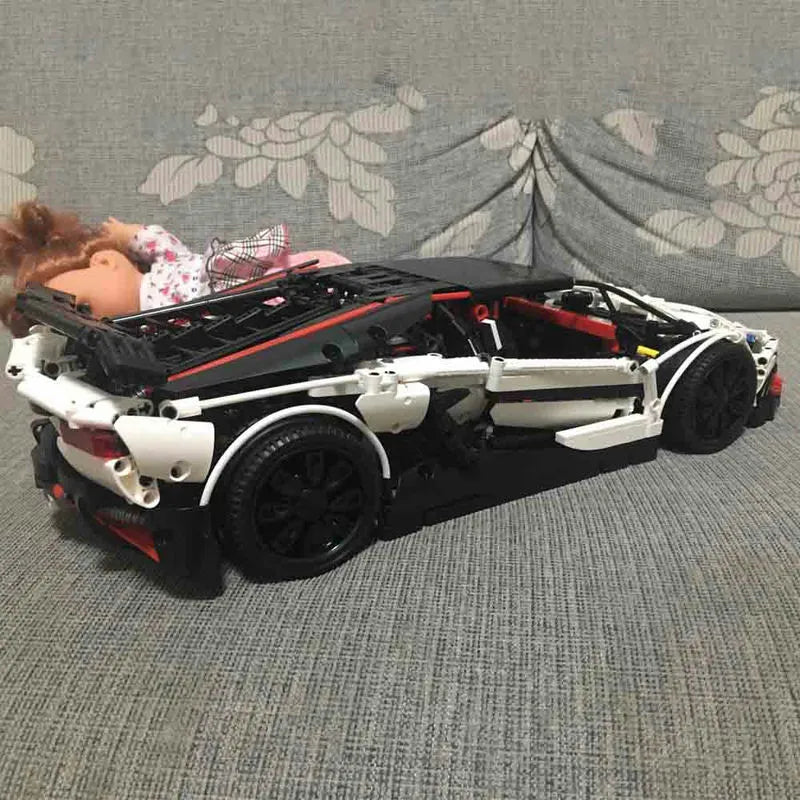 Building Blocks Tech MOC Lambo Aventador LP 720 Sports Car Bricks Toy 93004 Construction Set Toys - 7