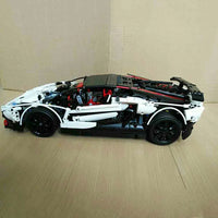 Thumbnail for Building Blocks Tech MOC Lambo Aventador LP 720 Sports Car Bricks Toy 93004 Construction Set Toys - 6