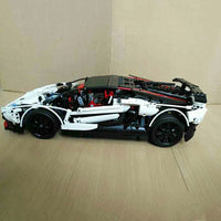 Thumbnail for Building Blocks Tech MOC Lambo Aventador LP 720 Sports Car Bricks Toy 93004 - 6
