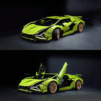 Thumbnail for Building Blocks Tech MOC Lambo Sian FKP37 Racing Car Bricks Toy 81996 - 7