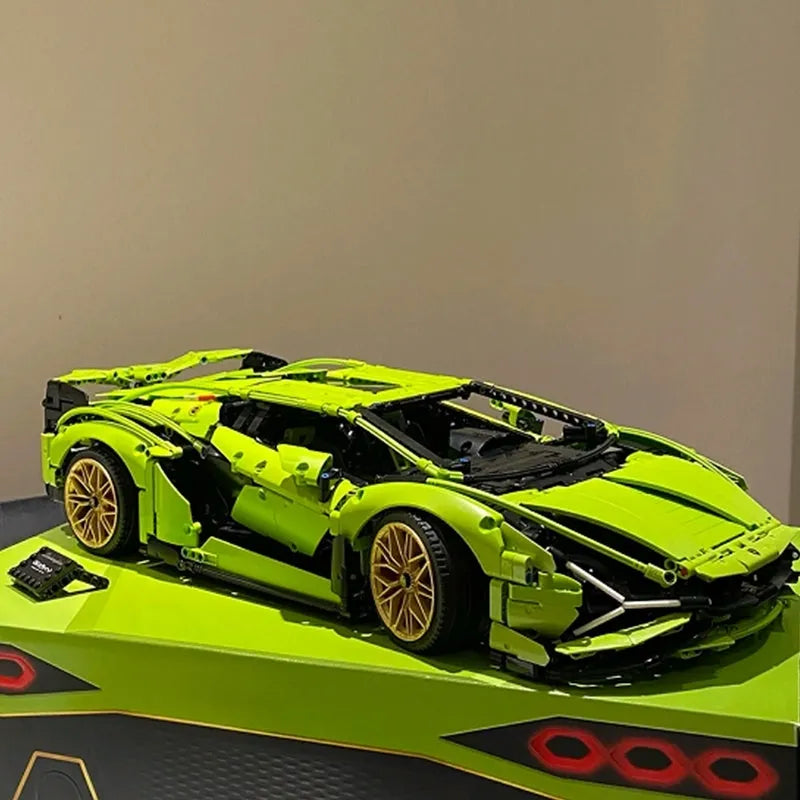 Building Blocks Tech MOC Lambo Sian FKP37 Racing Car Bricks Toy 81996 - 3