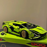 Thumbnail for Building Blocks Tech MOC Lambo Sian FKP37 Racing Car Bricks Toy 81996 - 3