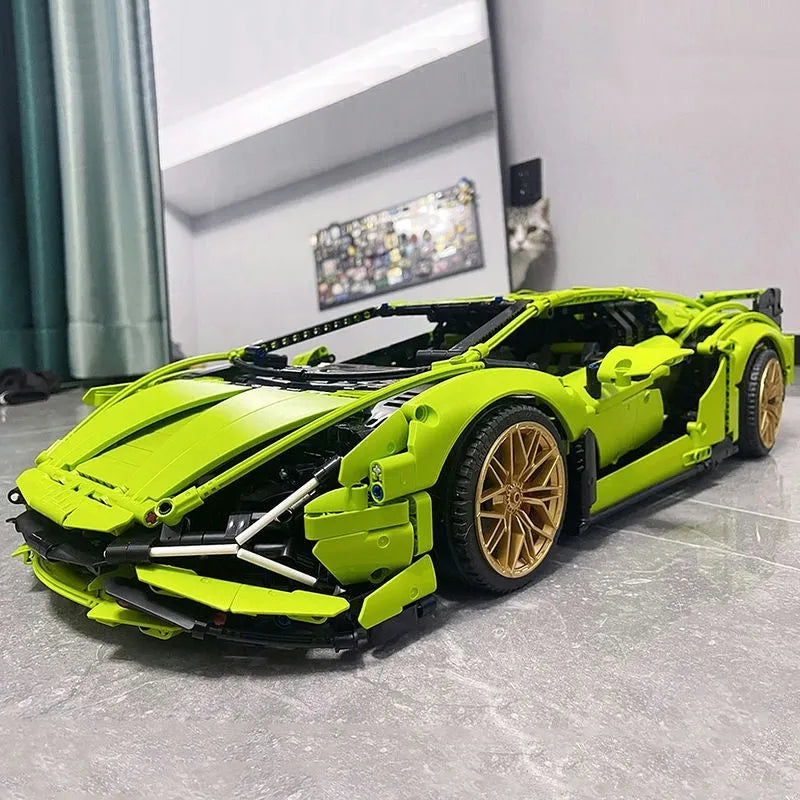 Building Blocks Tech MOC Lambo Sian FKP37 Racing Car Bricks Toy 81996 - 11