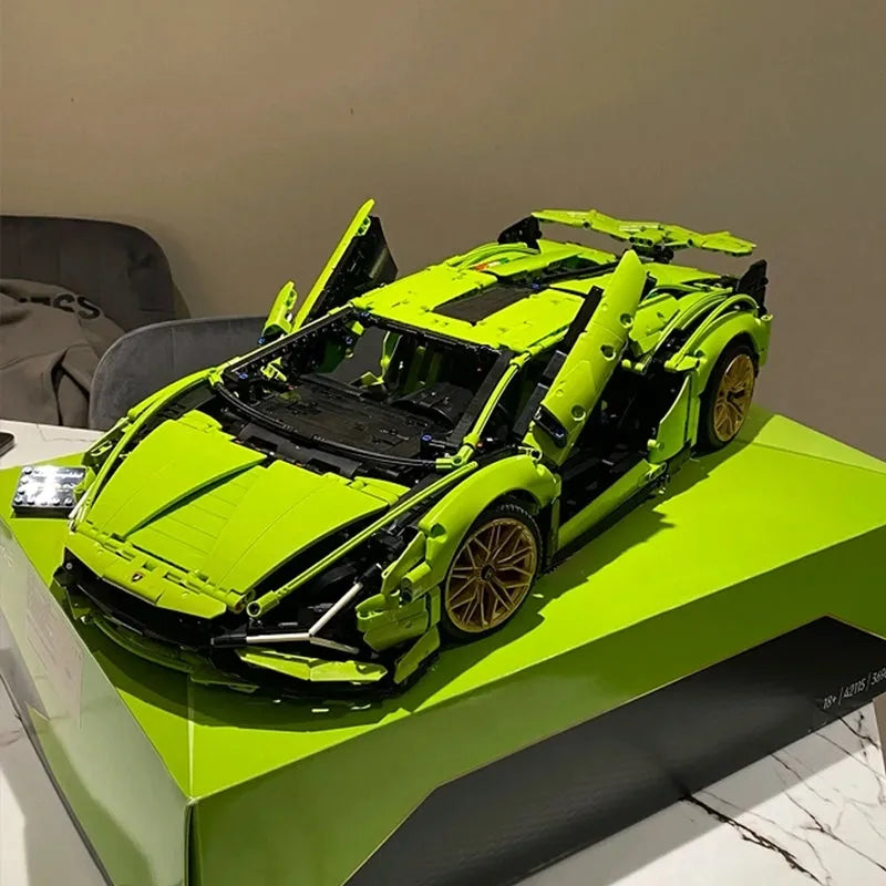 Building Blocks Tech MOC Lambo Sian FKP37 Racing Car Bricks Toy 81996 - 2