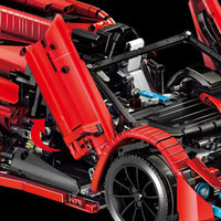 Thumbnail for Building Blocks Tech MOC Lambo Veneno Roadster Racing Car MINI Bricks Toy - 4