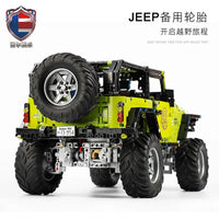 Thumbnail for Building Blocks Tech MOC Off-Road Jeep Wrangler Rubicon Bricks Toy J902 - 4
