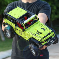 Thumbnail for Building Blocks Tech MOC Off-Road Jeep Wrangler Rubicon Bricks Toy J902 - 8