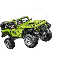 Thumbnail for Building Blocks Tech MOC Off-Road Jeep Wrangler Rubicon Bricks Toy J902 - 7