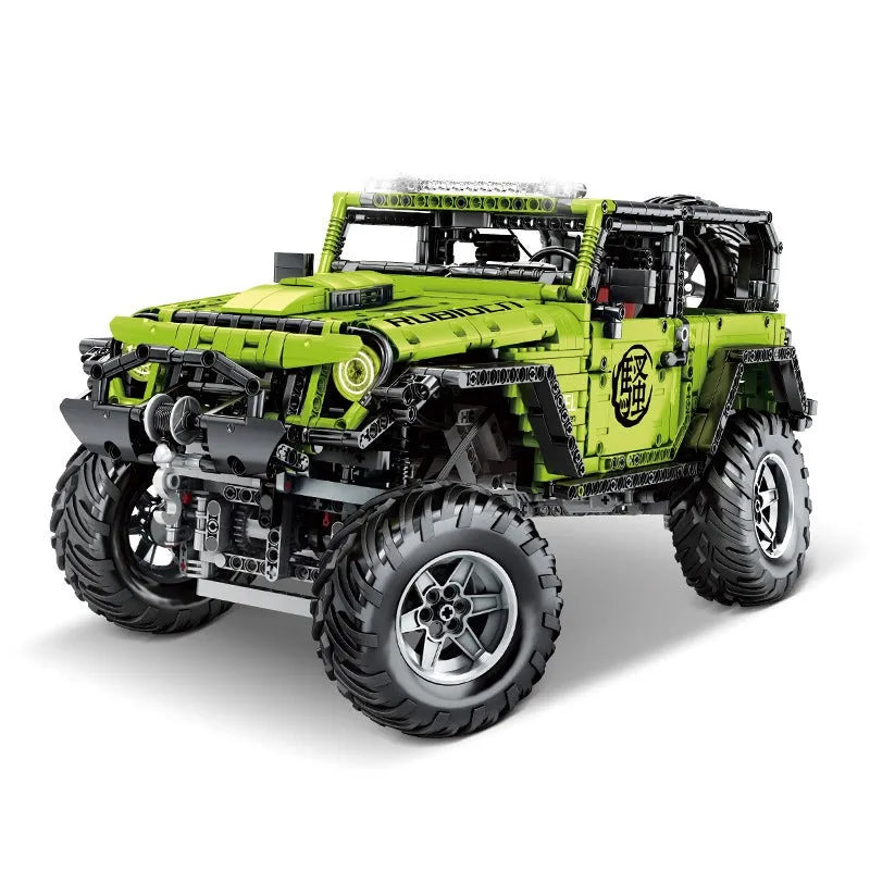 Building Blocks Tech MOC Off-Road Jeep Wrangler Rubicon Bricks Toy J902 - 1