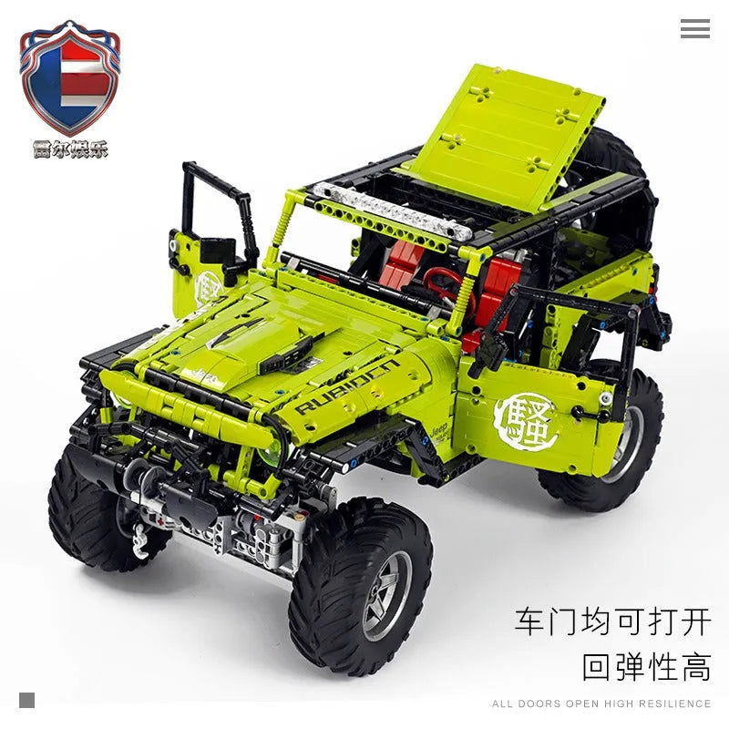 Building Blocks Tech MOC Off-Road Jeep Wrangler Rubicon Bricks Toy J902 - 3