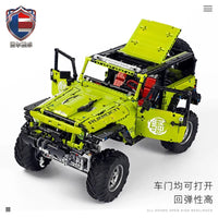 Thumbnail for Building Blocks Tech MOC Off-Road Jeep Wrangler Rubicon Bricks Toy J902 - 3