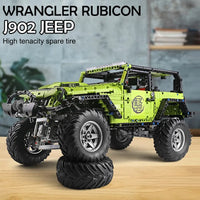 Thumbnail for Building Blocks Tech MOC Off-Road Jeep Wrangler Rubicon Bricks Toy J902 - 2