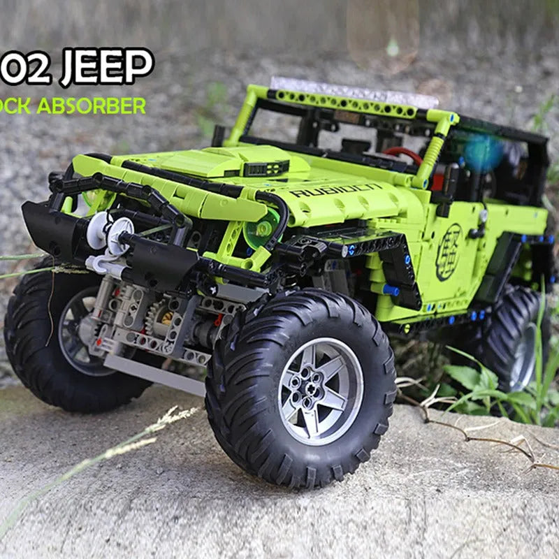 Building Blocks Tech MOC Off-Road Jeep Wrangler Rubicon Bricks Toy J902 - 10