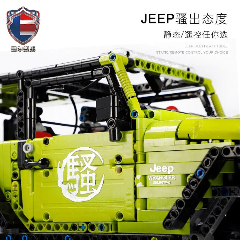 Building Blocks Tech MOC Off-Road Jeep Wrangler Rubicon Bricks Toy J902 - 5