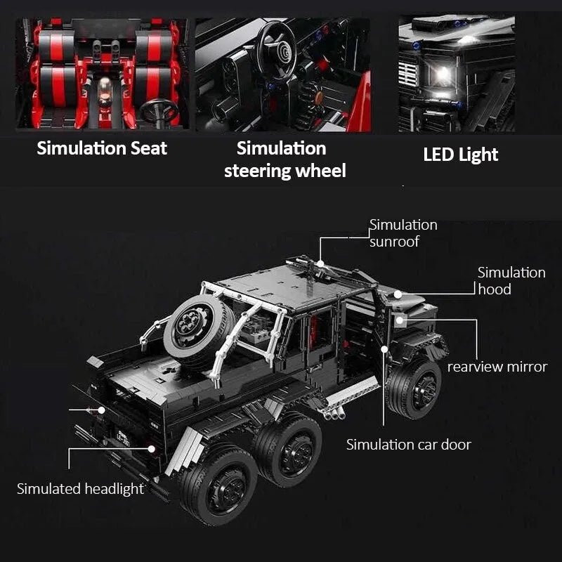 Building Blocks MOC Tech Off-Road LAND CRUISER AMG SUV Bricks Toy J901 Construction Set Toys - 15