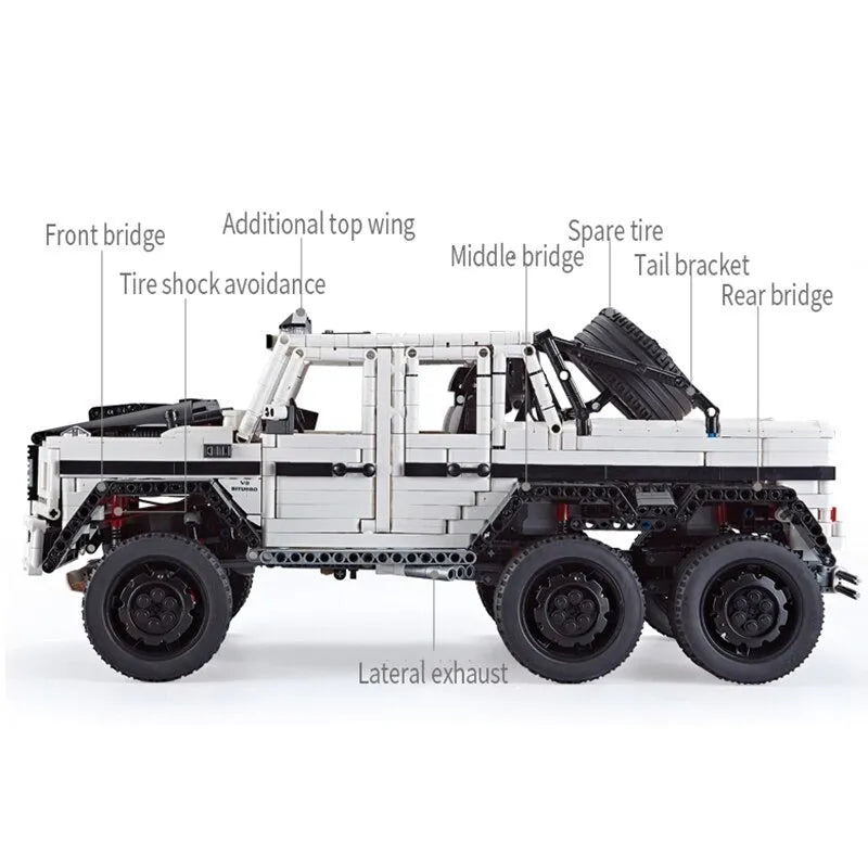 Building Blocks Tech MOC Off-Road SUV LAND CRUISER AMG Bricks Toys - 10