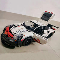 Thumbnail for Building Blocks Tech MOC Porsche 911 RSR Racing Sports Car Bricks Toy 20097 - 7
