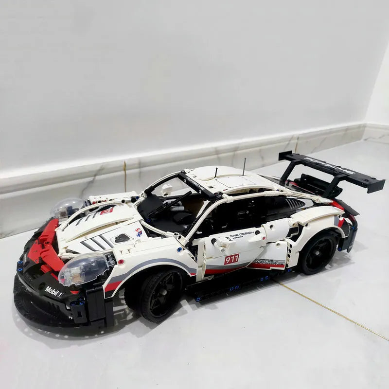 Building Blocks Tech MOC Porsche 911 RSR Racing Sports Car Bricks Toy 20097 - 17