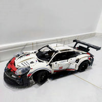 Thumbnail for Building Blocks Tech MOC Porsche 911 RSR Racing Sports Car Bricks Toy 20097 - 17
