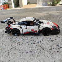 Thumbnail for Building Blocks Tech MOC Porsche 911 RSR Racing Sports Car Bricks Toy 20097 - 13
