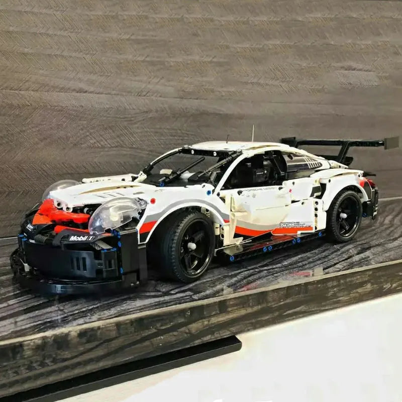Building Blocks Tech MOC Porsche 911 RSR Racing Sports Car Bricks Toy 20097 - 5