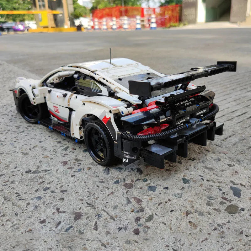 Building Blocks Tech MOC Porsche 911 RSR Racing Sports Car Bricks Toy 20097 - 11