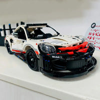 Thumbnail for Building Blocks Tech MOC Porsche 911 RSR Racing Sports Car Bricks Toy 20097 - 6