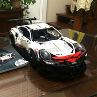 Thumbnail for Building Blocks Tech MOC Porsche 911 RSR Racing Sports Car Bricks Toy 20097 - 3