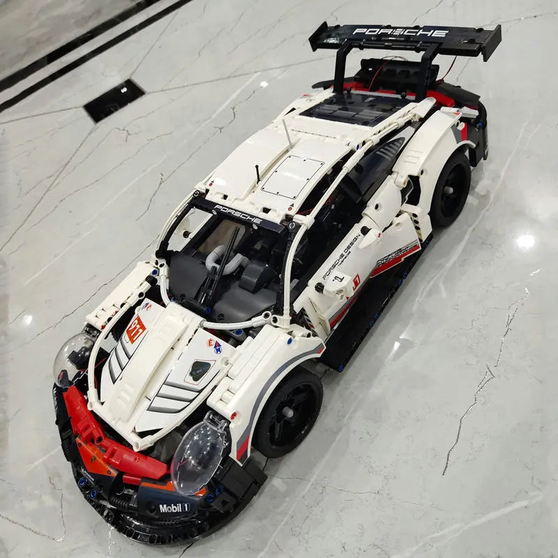 Building Blocks Tech MOC Porsche 911 RSR Racing Sports Car Bricks Toy 20097 - 16
