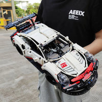 Thumbnail for Building Blocks Tech MOC Porsche 911 RSR Racing Sports Car Bricks Toy 20097 - 12