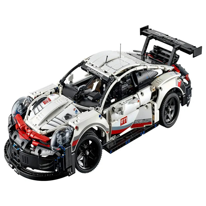 Building Blocks Tech MOC Porsche 911 RSR Racing Sports Car Bricks Toy 20097 - 1