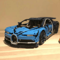 Thumbnail for Building Blocks MOC Tech Supercar Bugatti Chiron Racing Car Bricks Toy Construction Set Toys - 6