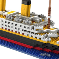 Thumbnail for Building Blocks MOC Titanic Cruise Steam Ship MINI Bricks Boat Toys - 6