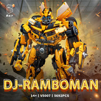 Thumbnail for Building Blocks Transformation MOC DJ Rambo Man Mech Robot Bricks Toy - 2